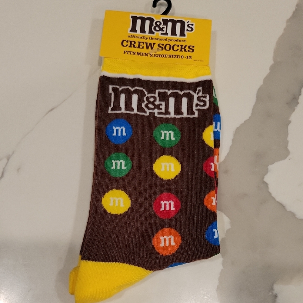M&M'S Multicolor Dot Brown Crew Socks